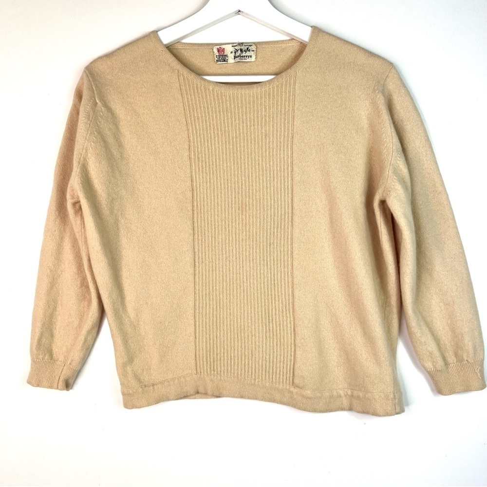 Vintage Burberrys Cashmere Pringle Sweater Yellow